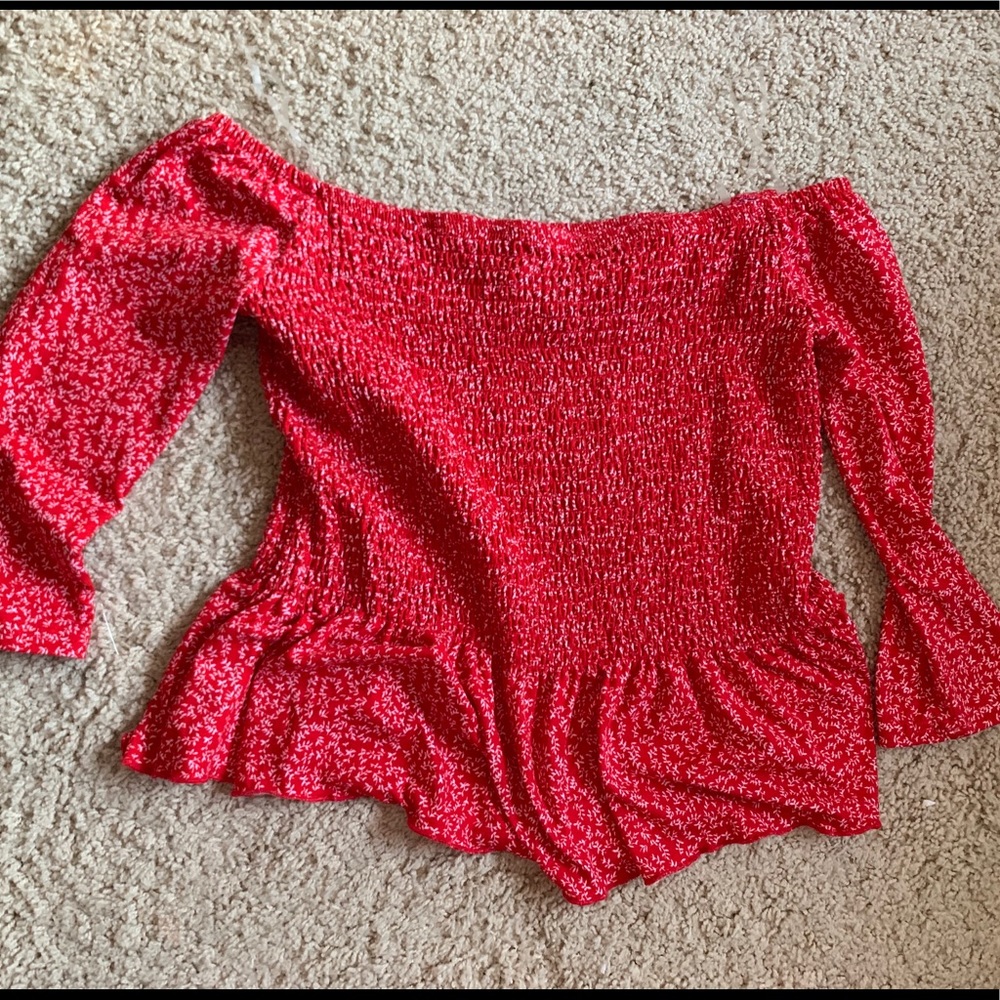 Red Fit and Flare Top